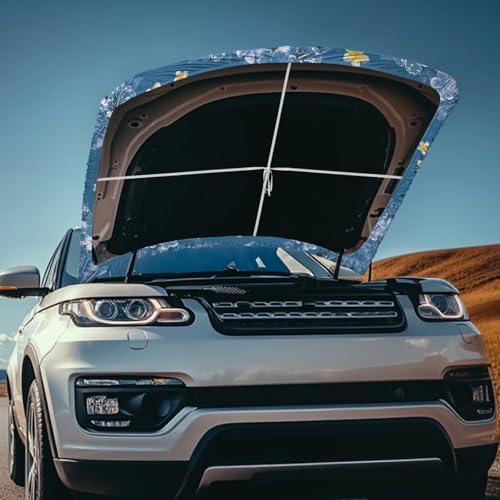 Image of Car Hood Cover Stretch Polyester Fabric Cover Eagle Car Hood Cover Protector Easy Installation Removable Automotive Accessories Suitable for Cars