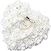 HirrWill Cojín de anillo de boda, cojín de almohada para anillos de boda, boda, caja de doble anillo de regalo, decoración de 24 x 25 cm