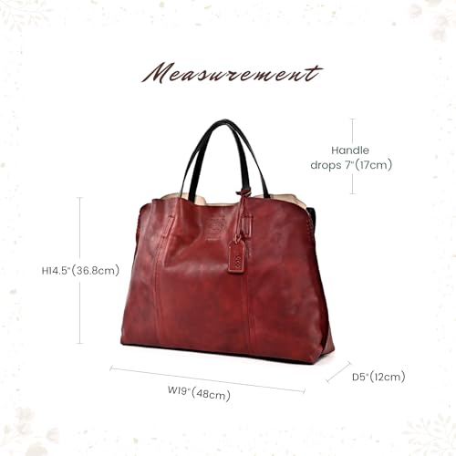 Image of OLD TREND Genuine Leather Forest Island Tote | Spacious Handbag with Removable Inner Pouches
