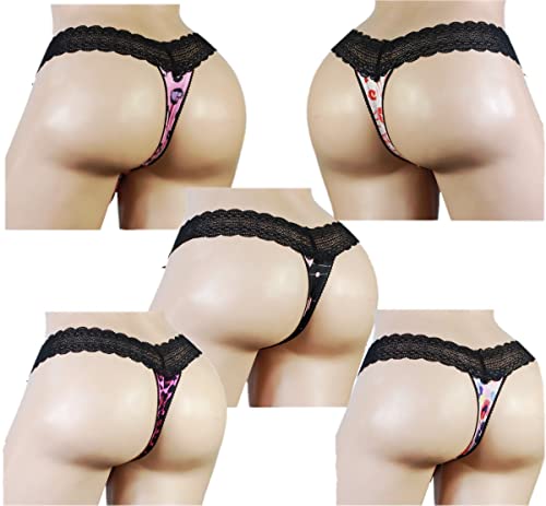 aishani Pouch Panties Men's Lace Thong Bikini Briefs Hipster Underpants V4