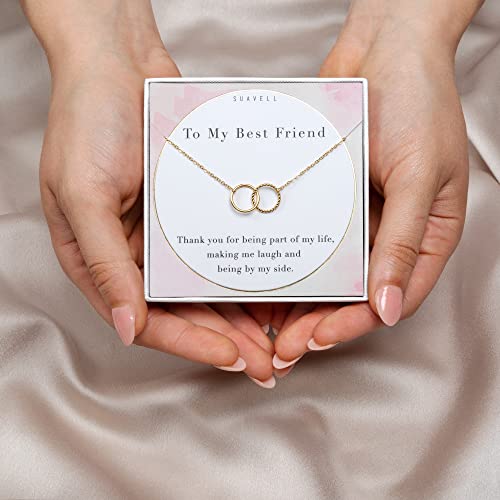 Suavell Best Friend Necklaces: Interlocking Circle Open Circle Ster Sterling Silver Chain Necklaces | Friendship Gifts, Birthday Gift Ideas4