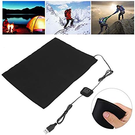 Miniatura 6 de Calentador USB de 5 V Almohadilla de calefacción de fibra de carbono Almohadilla de calentamiento de tela eléctrica de 3 turnos para cuello,