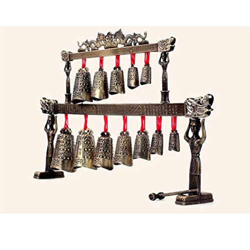 Ornamentos De Modelo De Carrilhão De Camada Dupla, Sinos De Série De Liga Chinesa Antiga, Instrument