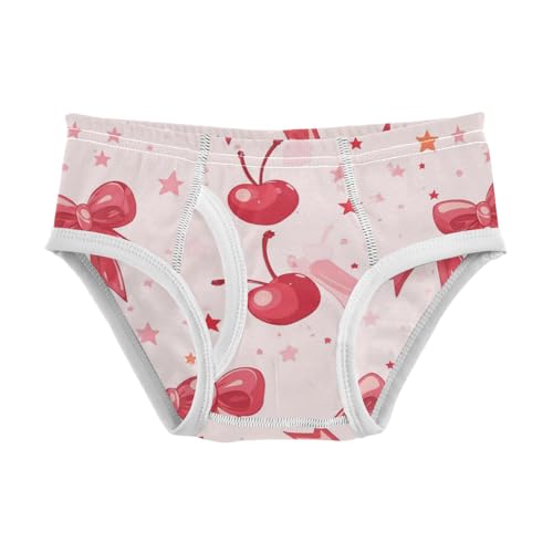 Wusikd Cherry Bows Boys' Underwear Cotton Stars Pink Boys Briefs Soft Toddler Underwear 2T