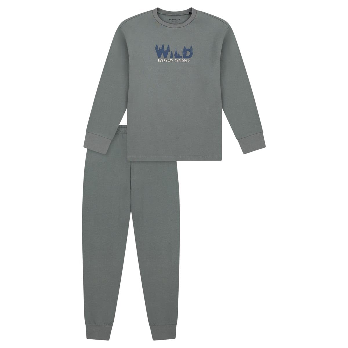 Schiesser Jungen Schiesser Jungen Schlafanzug Set Pyjama Lang mit Bündchen 100% Baumwolle - Größe 98 Bis 176 Pyjamaset (1er Pack)