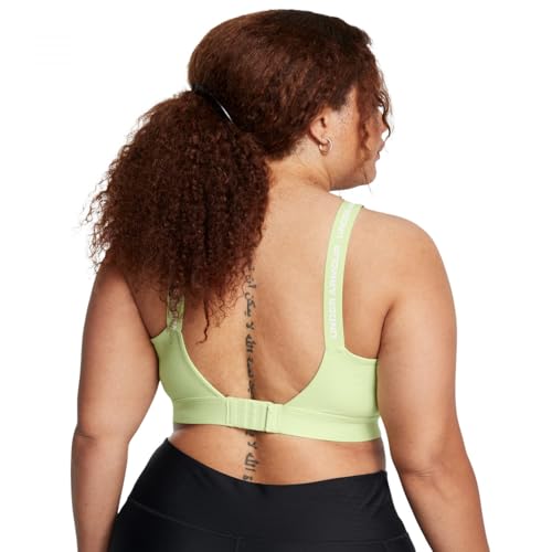 Under Armour Womens Infinity High Impact Sports Bra, (384) Retro Green / / White, X-Large D-DD4