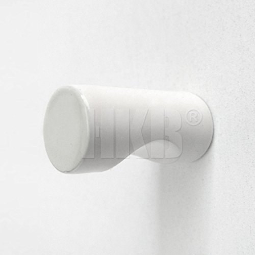 Preisvergleich Produktbild 25 Stück (1 Karton) Möbelgriff Möbelknopf für Schranktür o. Schublade, tolles Design, Messing weiss lackiert, + Schraube, ø= 9mm, Höhe = 24,5mm, Sockel-ø = 12mm, hochwertige Qualität, Art.-Nr. 1919-70