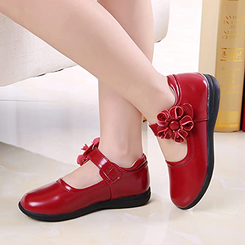 Girls Dress Shoes,Children Baby Girls Leather Flower Princess Shoes Soft Dance Shoes Kids Shoes 3-12 Years2