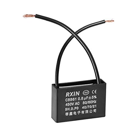 sourcing map CBB61 Ceiling Fan Capacitor 0.8uF Cover