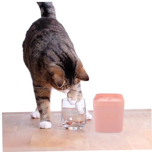 Fuente automática para agua de gatos BESTonZON rosa USB miniatura 5
