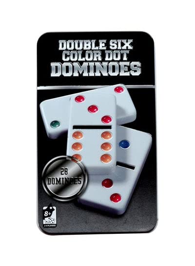 ACLIX 28-Piece Double Dot Dominoes Set With Tin Case