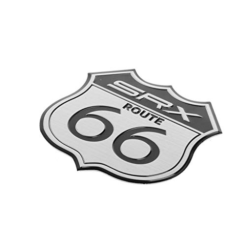 KANGneei Emblema de carro, emblema de carro 3D, decalque de metal Route 66 para Cadillac US SRX Ford