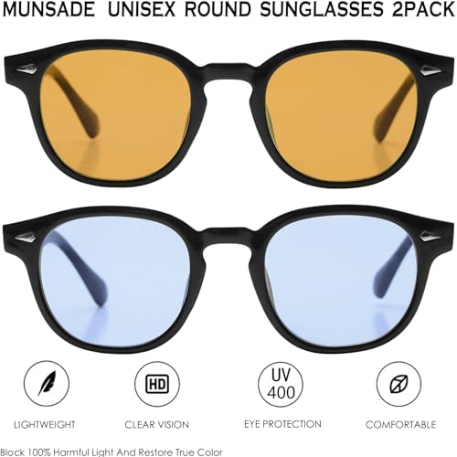 Retro Round Sunglasses for Men Women Vintage Trendy Circle Style UV400 Lenses Unisex Sun Glasses2