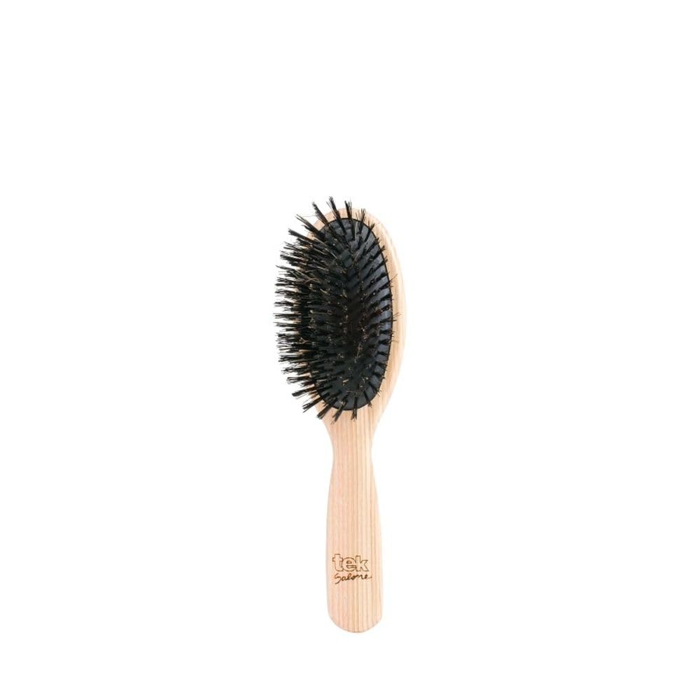 Tek Spazzola Ovale Grande Setole Cinghiale 100% - spazzola capelli lunghi medi e extension