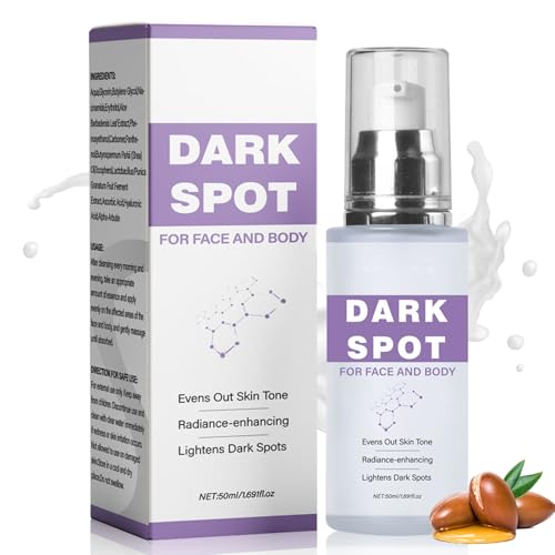 Sérum Iluminador y Anti Manchas, Removedor de Manchas Oscuras para Rostro Y Cuerpo, Crema Hidratante para Eliminar Pecas, Ilumina y Unifica el Tono de la Piel para Todo Tipo de Piel, 50 ml