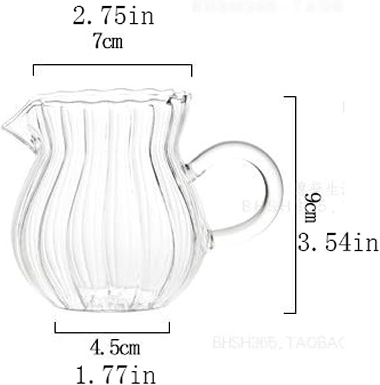 Easy Pour Gravy Boat Glass Milk Jug Water Dispenser Syrup Can Transparent Gravy Boat Salad Tomato Very Suitable for Home Restaurant Kitchen Use Sauce Pourer ()