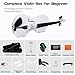 ADM Acoustic Violin for Kids Beginners, Acoustic Violin Fiddle for Teens Students Beginners Violin Starter Kit with Hard Case, Shoulder Rest, Bow, Violin Music Stand Strings (White, 3/4 Size)