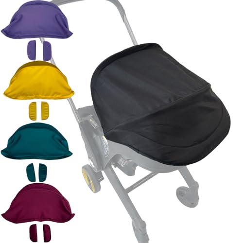 Image of Feliliber Stroller Replacement Accessories Canopy, Waterproof Sun Shade Compatible with Doona Car Seat & Strollers (Black)