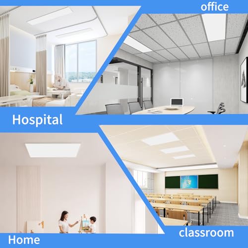 Torixqi 2pcs Fluorescent Light Covers - Light Covers for Ceiling Lights Classroom, Magnetic Light Filters for Office, Hospitals, Home 4 x 2 Feet (light grey) by Torixqi - Image 5