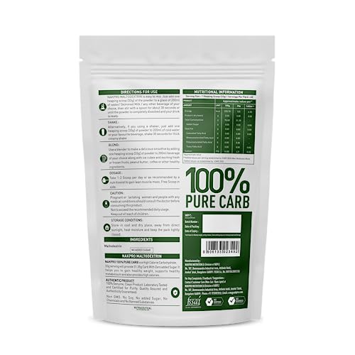 NAKPRO Store NAKPRO 100% Pure Carb High Calorie Carbohydrate - Image 3