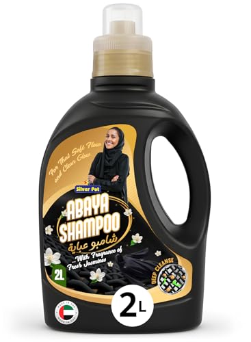 Silver Pot 2L Jasmine Abaya Shampoo Liquid Detergent Concentrated Formula for Black Color Protection with Long Lasting Fragrance