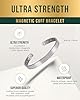 MagnetRX® Magnetic Bracelets for Men & Women - Elegant Bangle Men’s Cuff - Golf/Tennis Elbow & Balance, Stainless Steel Magnetic Bracelets for Women (Polished Silver | Medium) #3