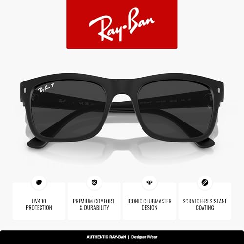 Image of Ray-Ban RB4428F Square Asian Fit Low Bridge Square Sunglasses for Men for Women +BUNDLE with ACCESSORY EYEWEAR KIT