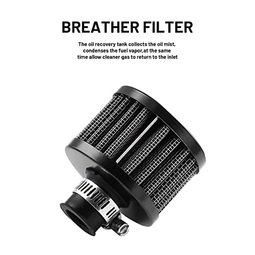 Image of 350ml Aluminum Oil Catch Can 2-Port Oil Separator Tank Compatible with Ford F150 2.7EB 3.5EB 5.0L Passenger Side 2011-2021, Expedition 3.5L EcoBoost 2
