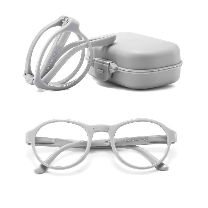 Suertree Gafas de lectura plegables con filtro de luz azul, gafas de visión portátiles, antiazul, ayuda de lectura para hombre y mujer, con funda