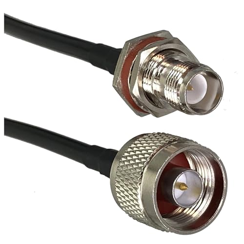 Kensut?n RG58 N - TNC RP TNC �I�X�v���O & ���X�W���b�N �X�g���[�g & ���p RF �W�����p�[ �s�O�e�[���P�[�u�� 6�C���` ~ 30M(N M to RPTNC F,20inch (50CM))