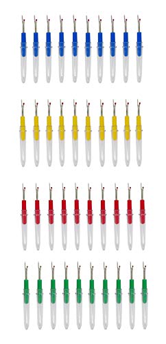 DODOGA 40pcs Colorful Seam Ripper Seam Rippers for Sewing Tool Handy Stitch Ripper Hem Ripper Sewing Stitches Sewing Tools Hem Ripper Stitch Ripper for Opening Removing Seams and Hems, 4 Colors,40 Pcs