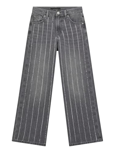 GUESS girls Grey Rigid Denim 90s Fit With Rhinestone3