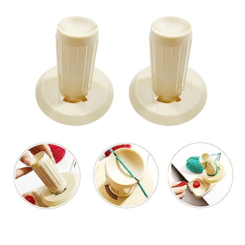 UtySty 2 Pack Yarn Winder Spindle Replacement Yarn Ball Holder Spare Cone Detachable Spinning Winding Head for Needlecraft Hand Operated Wool Spinner Fiber String Winding Machine Repair Parts - Thumbnail 3