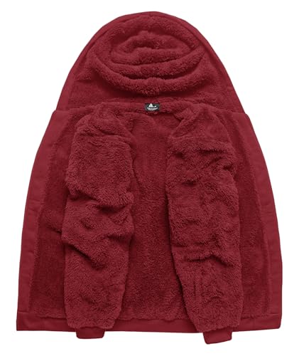 Image of SCODI Hoodies for Men Heavyweight Fleece Sweatshirt - Full Zip Up Thick Sherpa Lined Hooded Sweatshirts