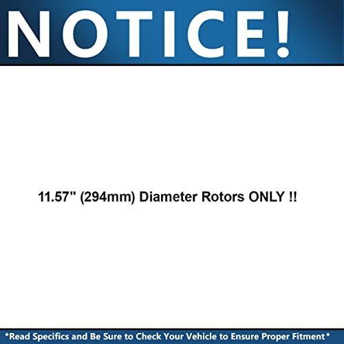 Image of Detroit Axle - Front Brake Kit for Chrysler 200 Sebring Avenger Caliber | Compass Patriot Eclipse Galant Lancer Outlander Sport Replacement Brake Rotors Ceramic Brake Pads: 11.57 inch inch Rotor