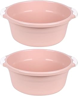 Cabilock 2pcs Fashion Bucket Washing Basins Classical wash Basin washbasin Plastic Basin Thicken
