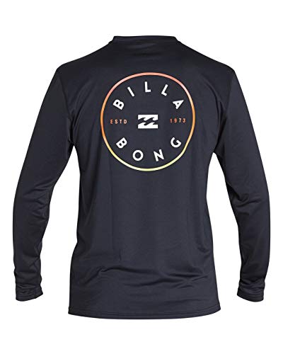Billabong Boys' Rotor Loose Fit Long Sleeve Surf Shirt Black X-Large