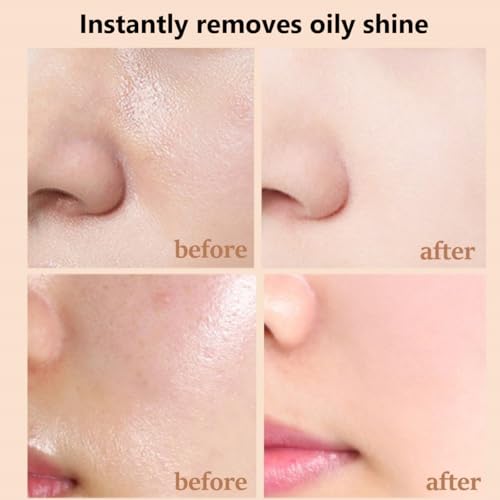 KARLOR 100 Pcs Ölabsorbierendes Papier mit Quaste, Oil Control Paper, Gesichts-Löschpapier mit Puff Gesicht Ölabsorbierende Blätte Gesichtsöl Blotting Paper für Ölkontrolle Mattierung