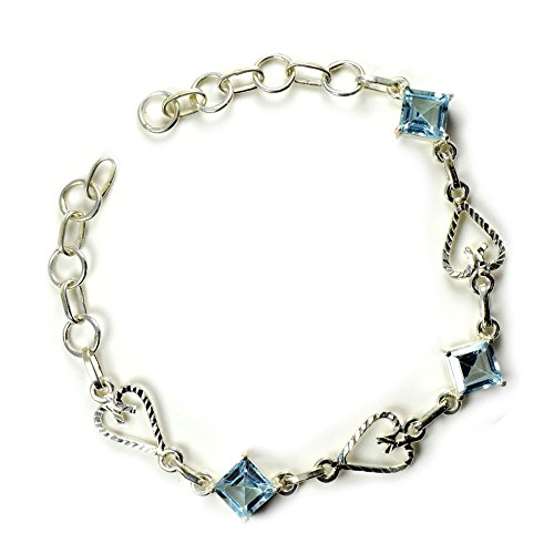 Émeraude et topaze bleue naturelle en argent 925 le cadeau d'anniversaire idéal