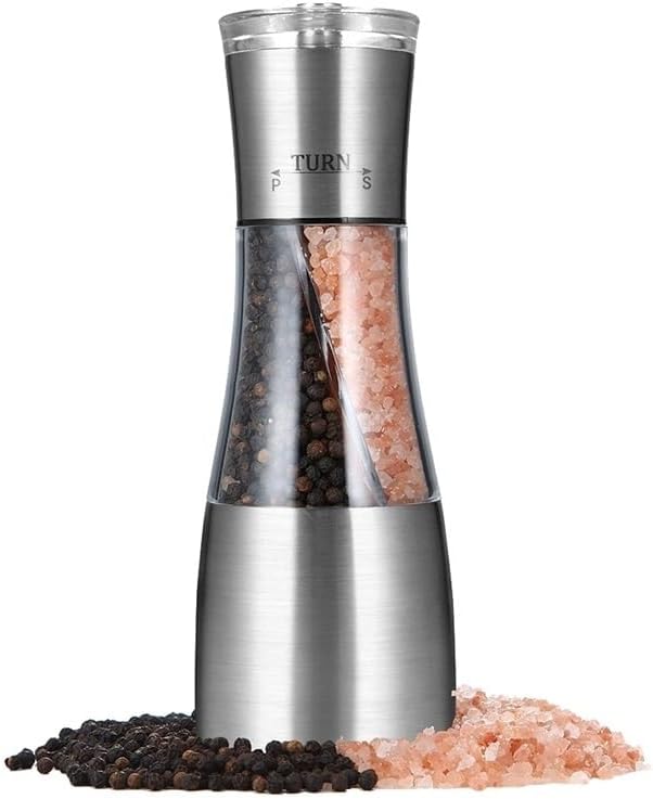 Pepper Grinder and Salt Double Shaker Adjustable Coarseness Ceramic Rotor Kitchen Cooking Accessories