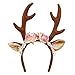 Produktbild Boland 04276 - Haarreif Rentier mit Ohren und Blüten, Reh, Kopfbedeckung, Accessoire, Motto Party, Karneval