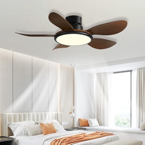 Ventilateur de plafond 132 cm avec éclairage et télécommande pour salon - 3