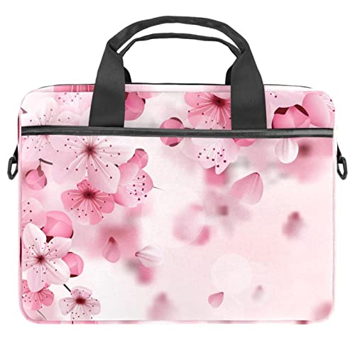 Sacoche ordinateur 13 pouces étanche à bandoulière sac pc portable fleurs de cerisier