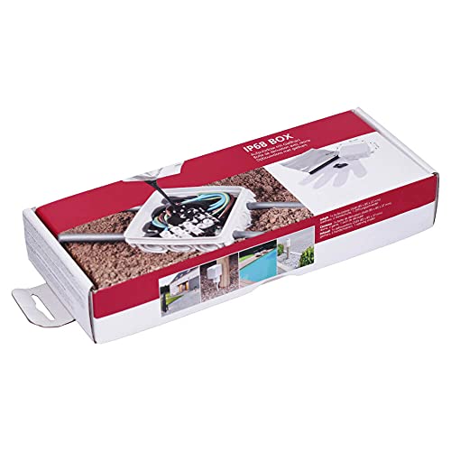 Voxura Gießharzmuffe Verbindungs-muffe für Kabel Set Aufputz Feuchtraum wasserdicht IP68 lichtgrau RAL 7035 85x85x37mm