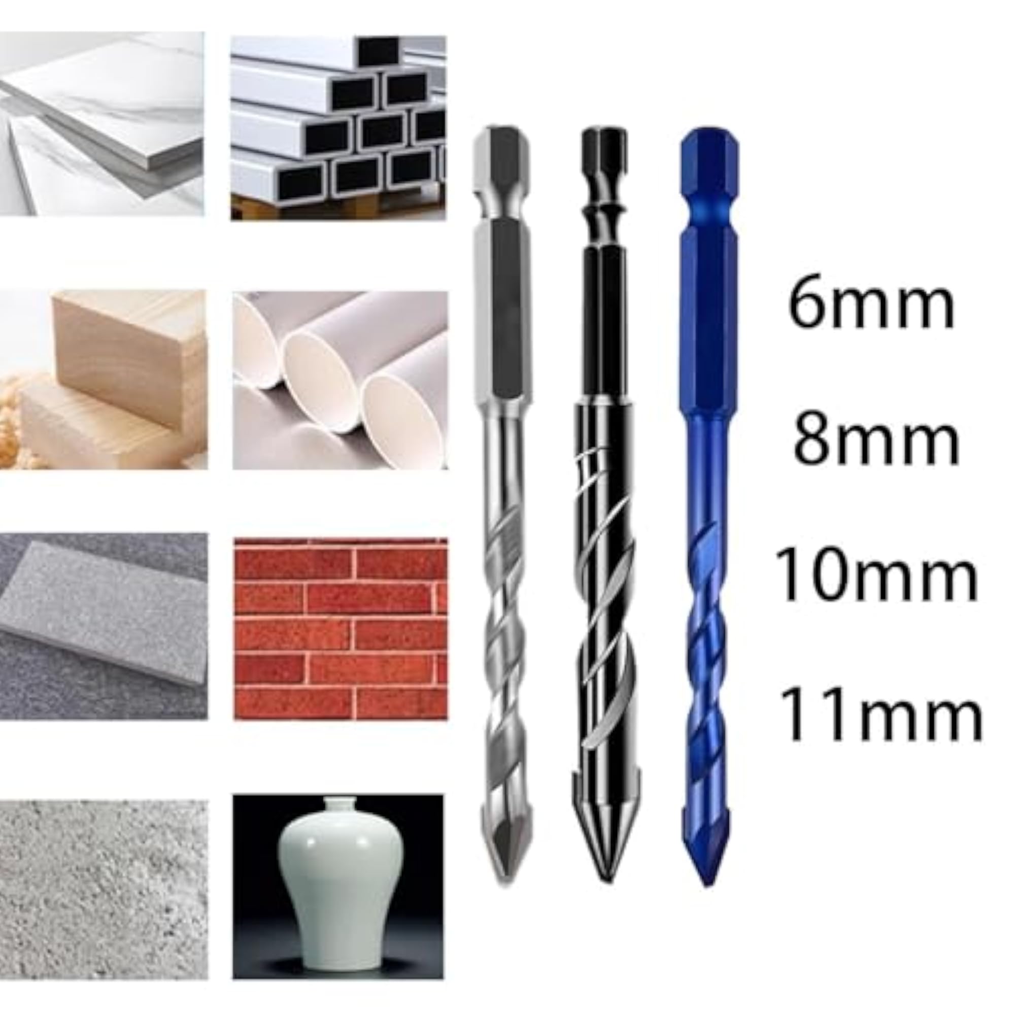Crooked Tip Eccentric Drill Bit for Ceramic and Concrete