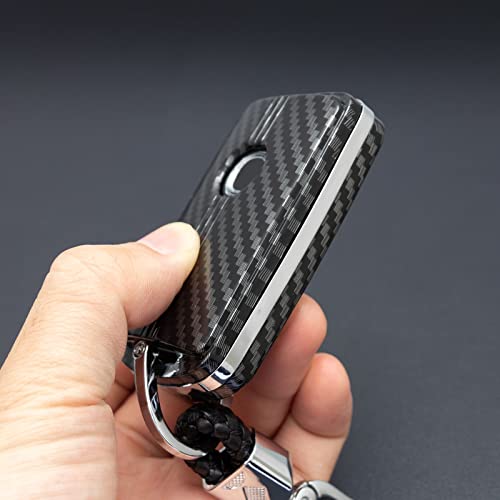 Mihumimo Carbon Fiber Car Key Fob Cover Case Keychain Compatible With Mazda 3 6 Cx-30 Cx-50 Cx-90 Cx-5 Cx-9 Mx-30 Mx-5 Miata Cx30 Cx50 Cx90 Cx5 Cx9 Mx30 Mx5 #TOP5