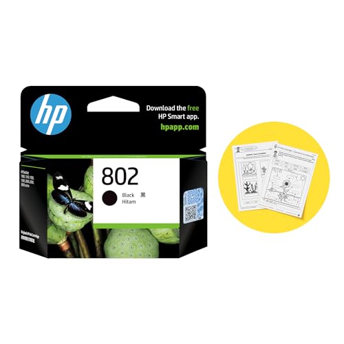 Image of HP 802 Black Original Ink Cartridge