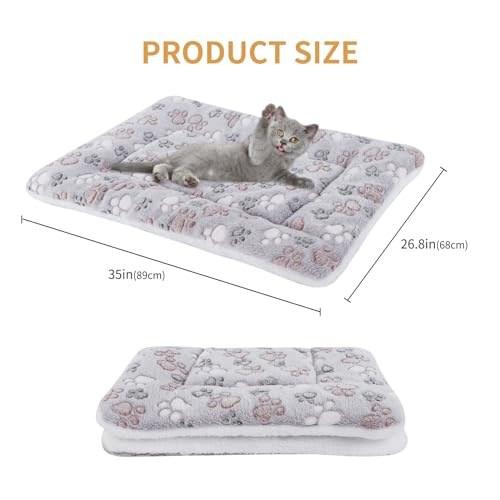 Vejaoo Dog Bed Mattress Multipurpose Machine Washable Puppy Mat Cushions for Small/Medium/Large Dogs and Cat Cages XZ006 (89 * 68 CM - Image 4