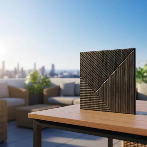 Image of Kayra Decor 3D PVC Wall Panel - Fluted Design, Grey Pine Wood Color 19.7 inch x 19.7 inch (Pack of 18) - Covers 48.51 Sq. Ft.