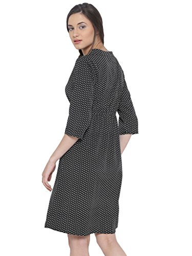 Image of Sera Women Black Printed Tailored Dress